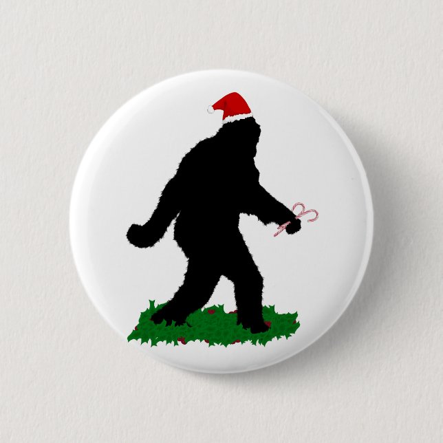 Chapa Redonda De 5 Cm Navidades Squatchin' (Anverso)