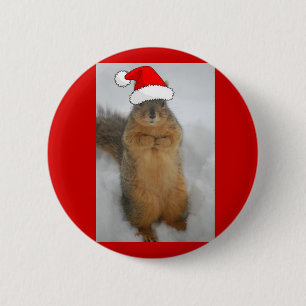 Chapa Redonda De 5 Cm Navidades Squirrels