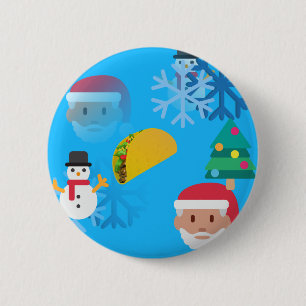 Chapa Redonda De 5 Cm navidades taco emoji