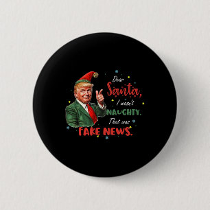 Chapa Redonda De 5 Cm Navidades Trump Queridos Santa Fake News Divertida