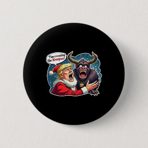 Chapa Redonda De 5 Cm Navidades Trump Santa Claus Comen Al Kr