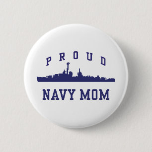 Chapa Redonda De 5 Cm Navy Mom