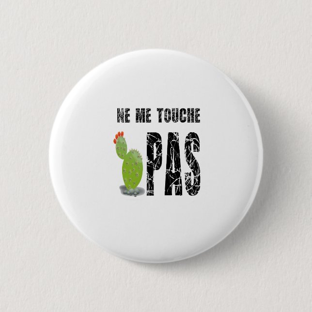 Chapa Redonda De 5 Cm Ne-me-touche-pas (Anverso)