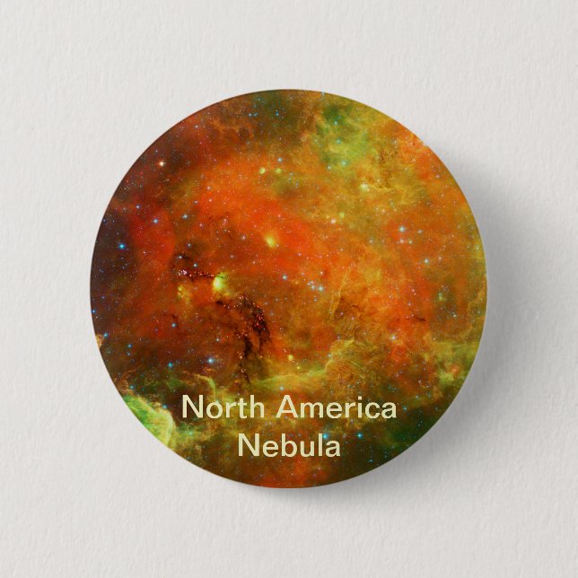 Chapa Redonda De 5 Cm Nebulosa de Norteamérica (Anverso)