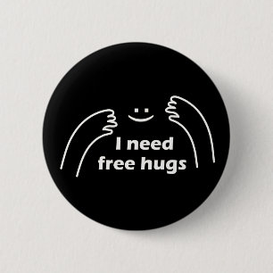 Chapa Redonda De 5 Cm Necesito abrazos gratis, bebé camiseta