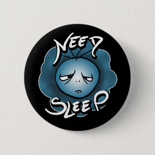 Chapa Redonda De 5 Cm Necesito Dormir - Sleepe Mood