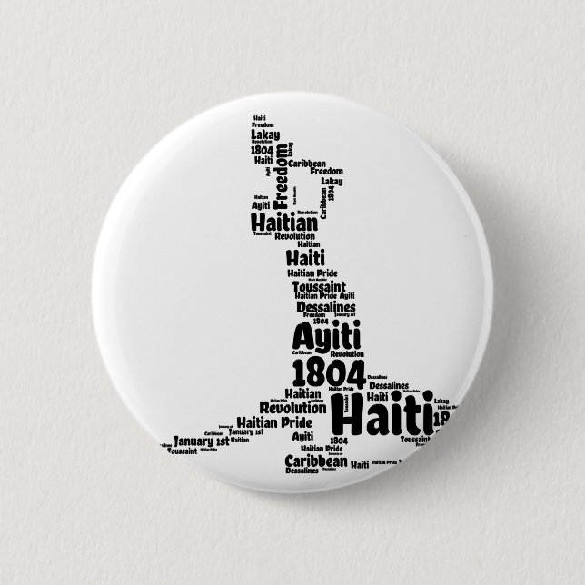 Chapa Redonda De 5 Cm Neg Mawon Haitiano Shapecloud Black | Neg Marron H (Anverso)