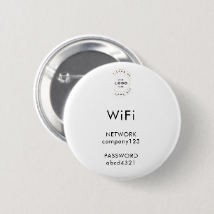Chapa Redonda De 5 Cm Negocio Wifi Moderno Soporte de Red Cantar