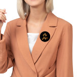 Chapa Redonda De 5 Cm Negra personalizado de imagen del logo<br><div class="desc">Añada su propio logotipo comercial. Fondo de color negro. Ideal para promocionar su negocio y su marca</div>
