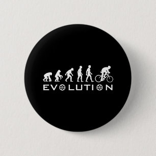 Chapa Redonda De 5 Cm Negro de la bici de la evolución