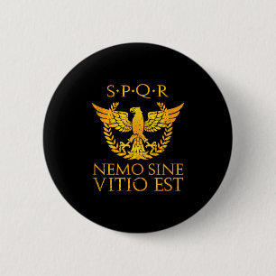 Chapa Redonda De 5 Cm Nemo Sine Vitio Est Spqr Seneca Quote Stoic