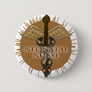 Chapa Redonda De 5 Cm NeoNatal Enfermera de Caduceus