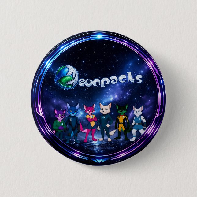 Chapa Redonda De 5 Cm Neonpacks (diseño circular) (Anverso)