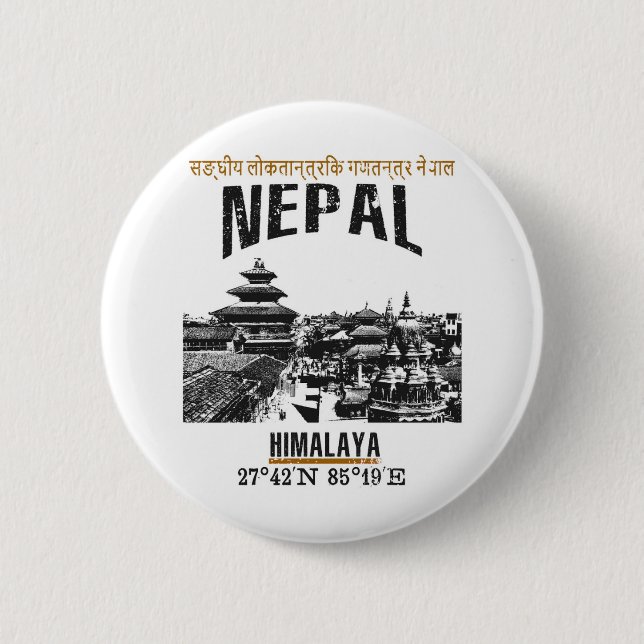 Chapa Redonda De 5 Cm Nepal (Anverso)