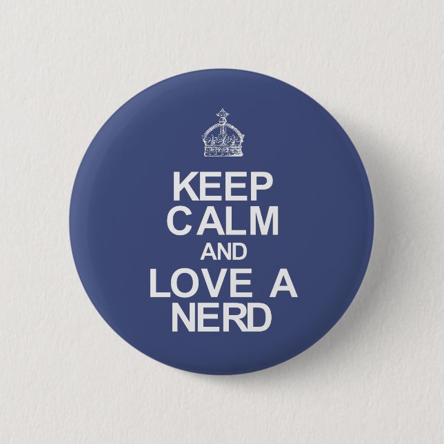 Chapa Redonda De 5 Cm Nerd (Anverso)