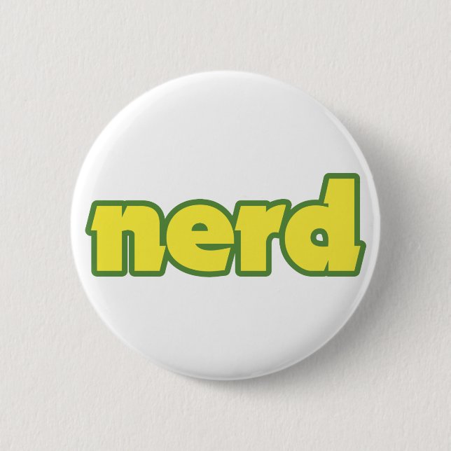 Chapa Redonda De 5 Cm Nerd (Anverso)