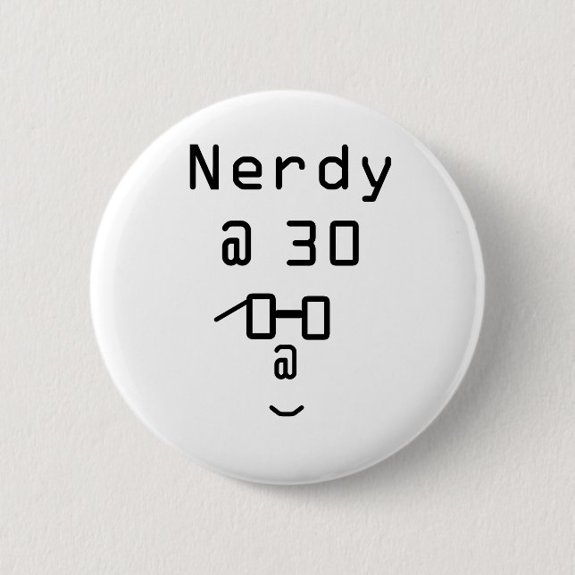 Chapa Redonda De 5 Cm Nerdy en 30 botones (Anverso)