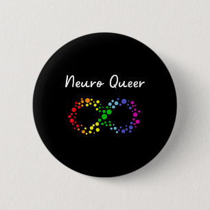 Chapa Redonda De 5 Cm ¡Neuro Queer! ¡Orgullo Gay Lgbtq! Neurodiverso Aut