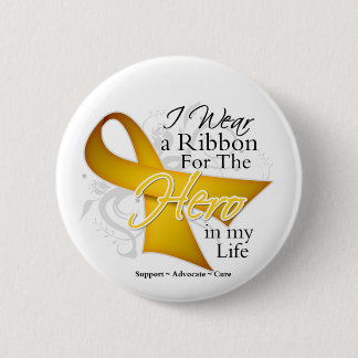 Chapa Redonda De 5 Cm Neuroblastoma Ribbon Hero en mi vida