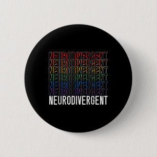 Chapa Redonda De 5 Cm Neurodivergencia Neurodiversidad Arcoiris Adhd Asd