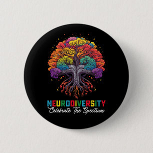 Chapa Redonda De 5 Cm Neurodiversidad Celebra El Espectro Autismo