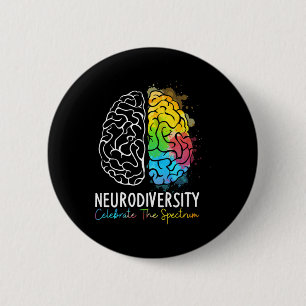 Chapa Redonda De 5 Cm Neurodiversidad - Espectro de autismo Asd Adhd Rai