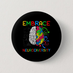 Chapa Redonda De 5 Cm Neurodiversidad: toma de conciencia sobre el autis