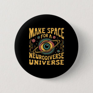 Chapa Redonda De 5 Cm Neurodiversidad Universo Neurodiversidad Autismo A