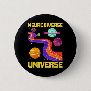 Chapa Redonda De 5 Cm Neurodiversidad Universo Neurodiversidad Autismo A