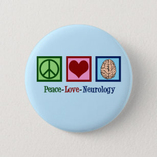 Chapa Redonda De 5 Cm Neurología de amor por la paz - neurólogo