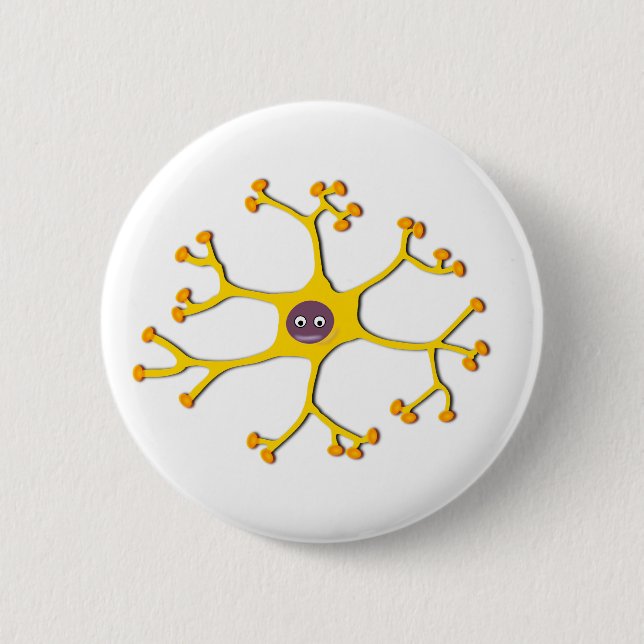 Chapa Redonda De 5 Cm Neurona neurona (Anverso)