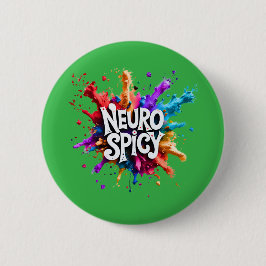 Chapa Redonda De 5 Cm NEUROSPICY neurodiversidad autismo tdah dislexia