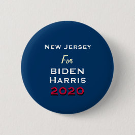 Chapa Redonda De 5 Cm NEW JERSEY For BIDEN HARRIS 2020 Round Button
