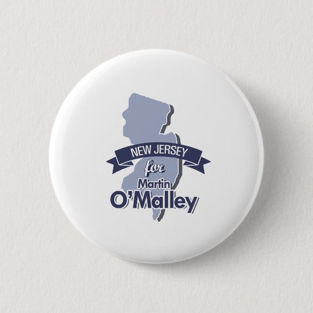 Chapa Redonda De 5 Cm New Jersey para Martin O'Malley (Anverso)
