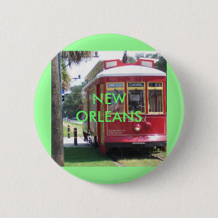 Chapa Redonda De 5 Cm New Orleans Streetcar
