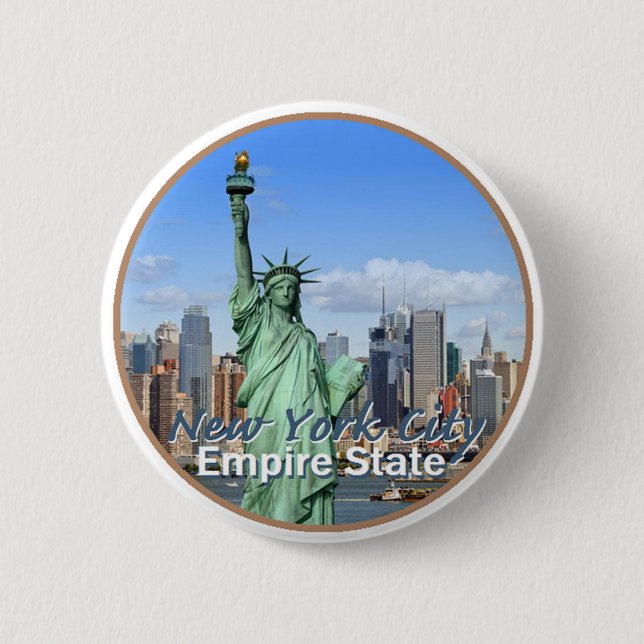 Chapa Redonda De 5 Cm New York City (Anverso)