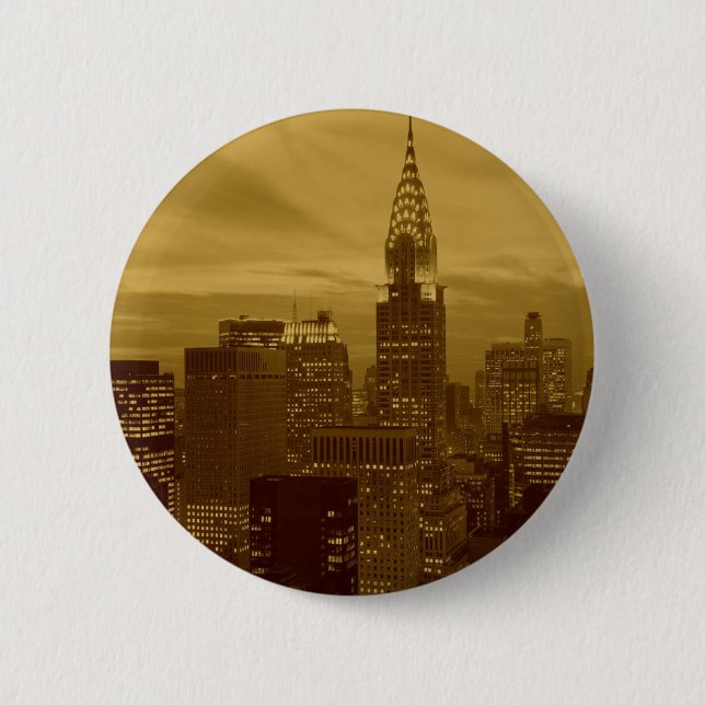 Chapa Redonda De 5 Cm New York Manhattan (Anverso)