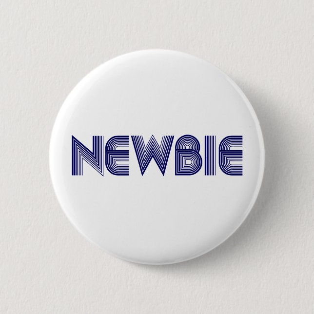 Chapa Redonda De 5 Cm Newbie (Anverso)