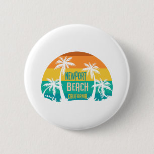 Chapa Redonda De 5 Cm Newport Beach Retro