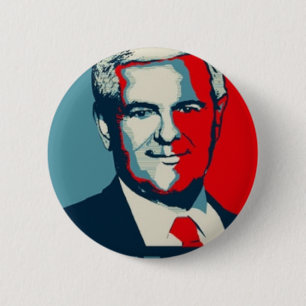 Chapa Redonda De 5 Cm Newt Gingrich 2012