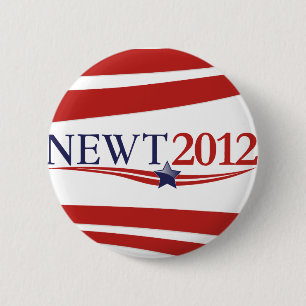 Chapa Redonda De 5 Cm Newt Gingrich 2012