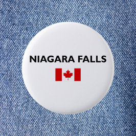 Chapa Redonda De 5 Cm Niagara cae Canadá Bandera de color claro
