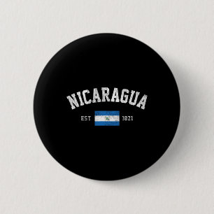 Chapa Redonda De 5 Cm Nicaragua Est. 1821 Bandera Nicaragüense Día de la