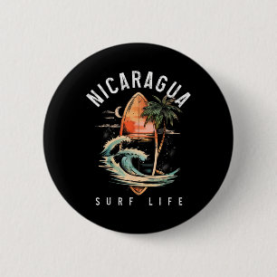 Chapa Redonda De 5 Cm Nicaragua Nica Surf Vintage Surfing Surfista