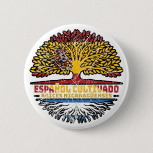 Chapa Redonda De 5 Cm Nicaragua Nicaragua Nicaragua España Bandera de ra