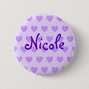 Chapa Redonda De 5 Cm Nicole en morado