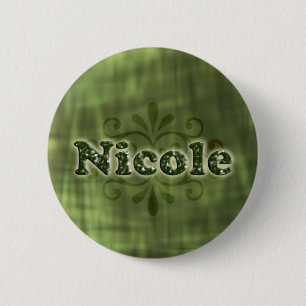 Chapa Redonda De 5 Cm Nicole verde