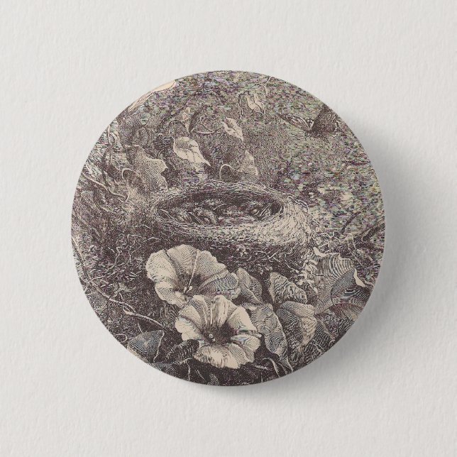 Chapa Redonda De 5 Cm Nido de pájaro (Anverso)