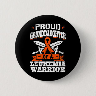 Chapa Redonda De 5 Cm Nieta Orgullosa De Un Guerrero De La Leucemia Awar