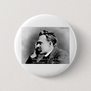 Chapa Redonda De 5 Cm Nietzsche "No te mata" cita regalos y tees